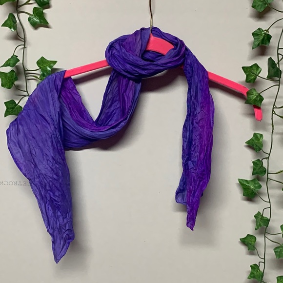 Purple Silk Scarf - Picture 1 of 1